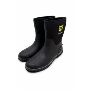 TIDEWE Rubber Rain Boots for Men Mid Calf Neoprene Insulated Steel Shank Size 9
